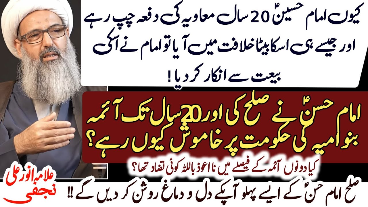 20 Saal Banu Umayyah ki hukoomat pr Khamoshi Kyun?|Sulah e Imam Hassan Ka Aisa pasEManzar dil roshan