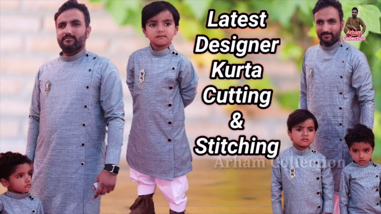 Latest Stylish Designer kurta 2019/2020 Men/How to Make Gents Designer Kurta Cutting & Stitching