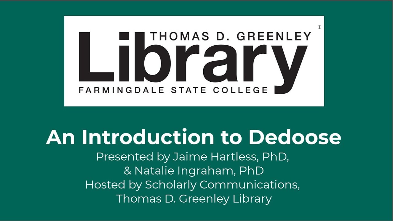 An Introduction to Dedoose
