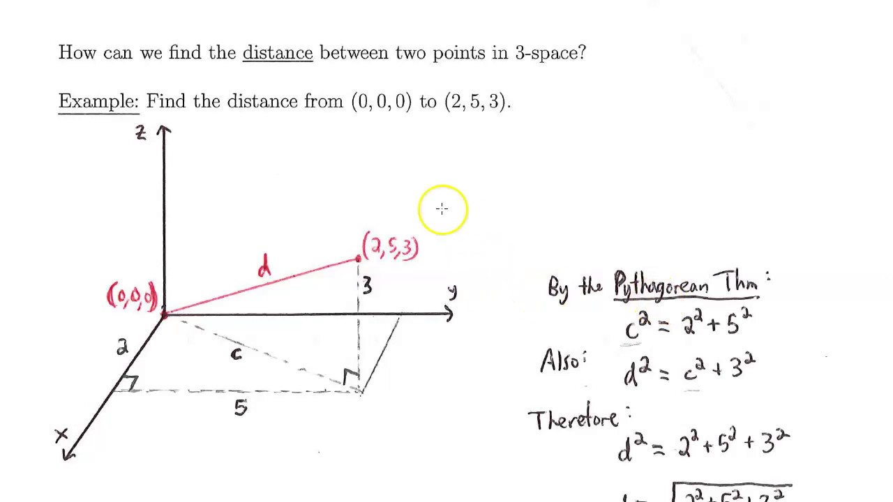 Section 11.1 Rectangular Coordinates in 3-Space