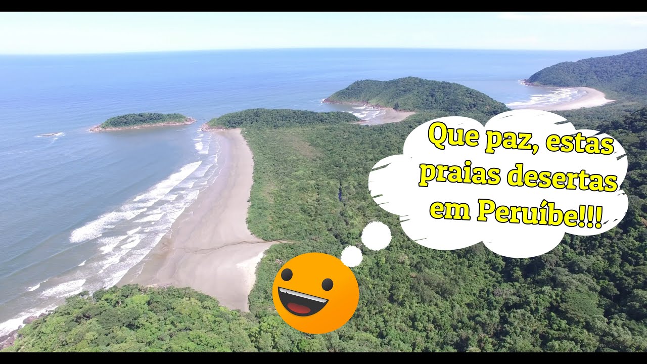 Praias desertas em Peruíbe SP filmadas por drone