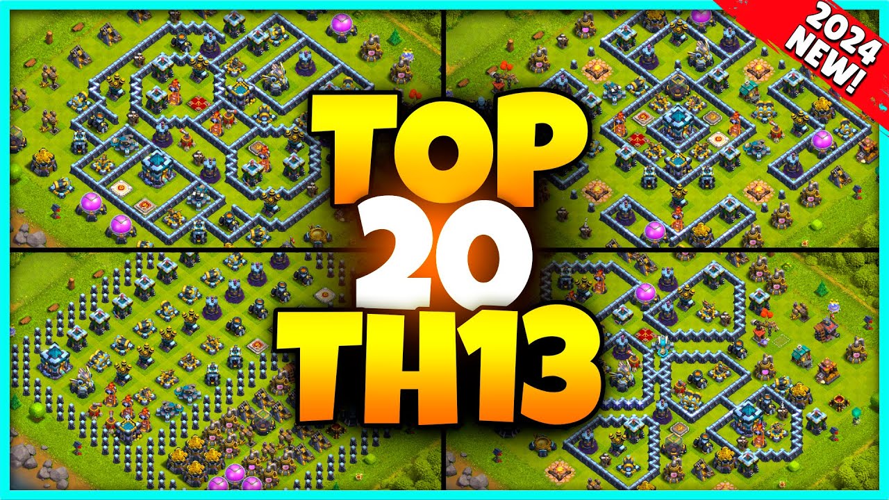 New BEST TH13 BASE WAR/TROPHY Base Link 2024 (Top20) Clash of Clans - Town Hall 13 Farm Base!