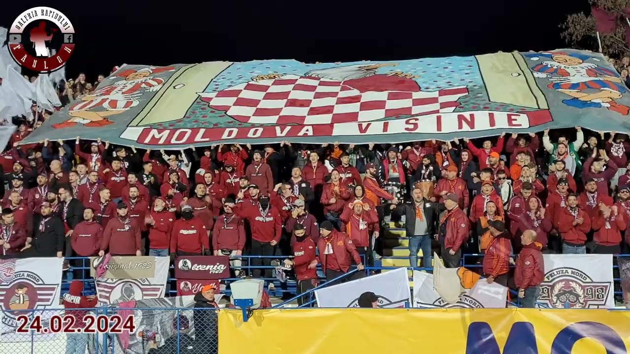 Imnul Rapidului + Pentru mine, Rapid este tot ce-am iubit și... @ Poli Iași - Rapid (3-1) 24.02.2024