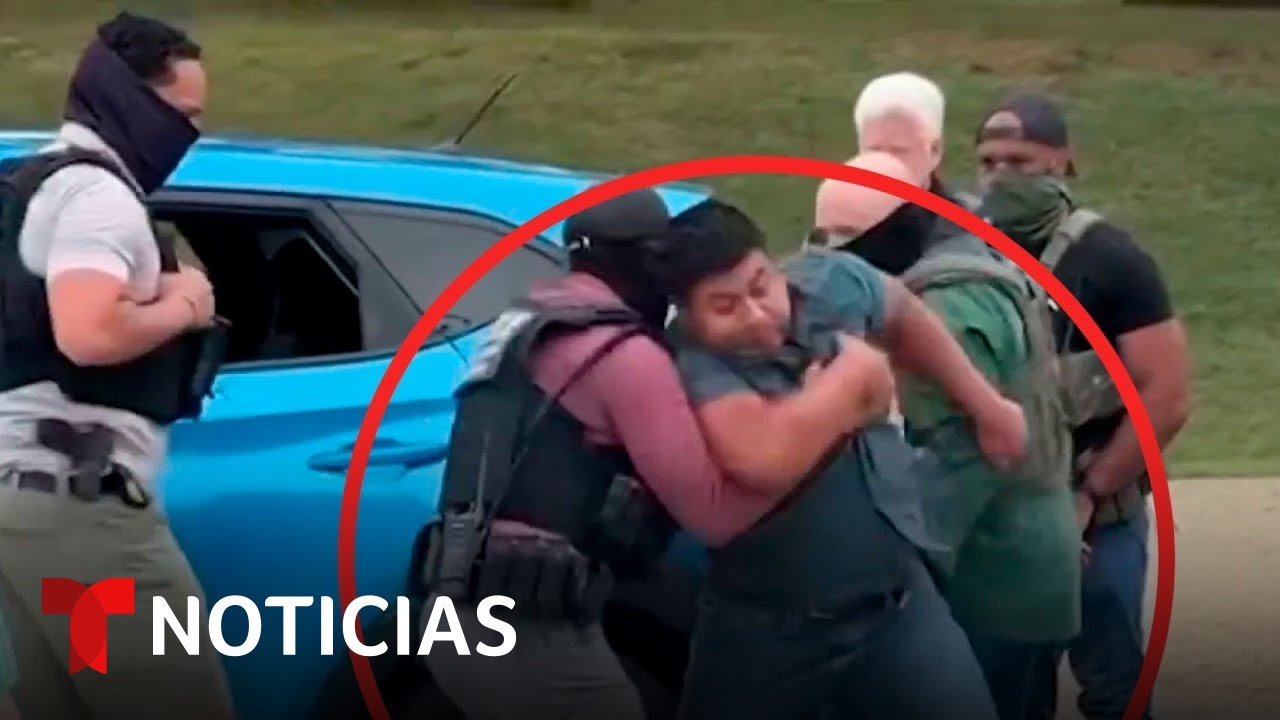 Vea la dramática detención de un migrante: ICE lo acusa de delitos ya retirados | Noticias Telemundo