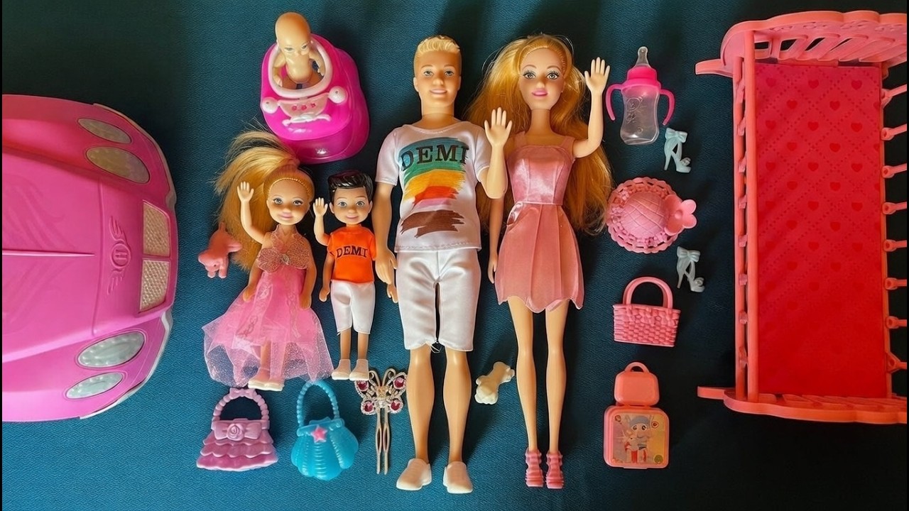 12 Minutes Satisfying with Unboxing Barbie Family Playset, Doll Dressup Toys ASMR | Review Toys