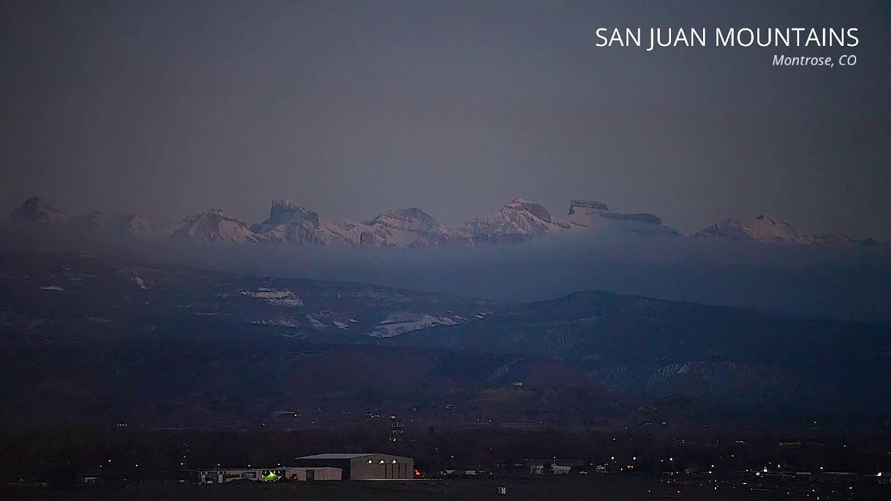 San Juan Mountains Live Stream - Montrose Colorado - February 14 Clouds Clear?