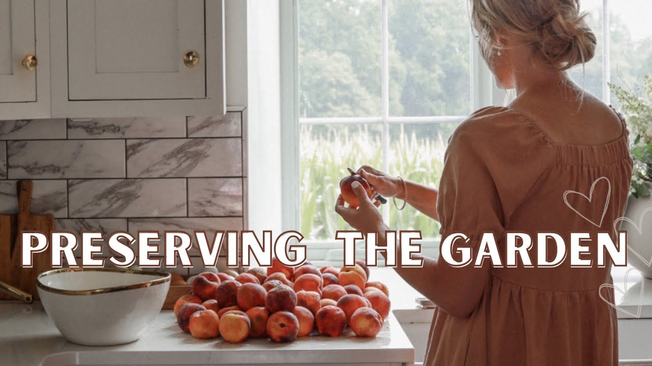Preserving our Garden Harvest! canning green beans, freezing peaches, trying refrigerator pickles
