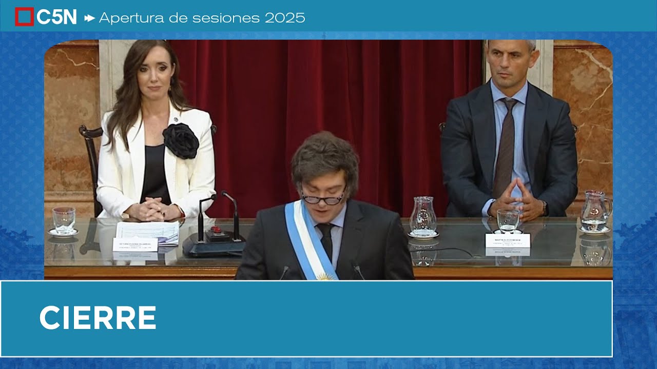 DISCURSO de JAVIER MILEI en el CONGRESO en la APERTURA de SESIONES 2025 | CIERRE