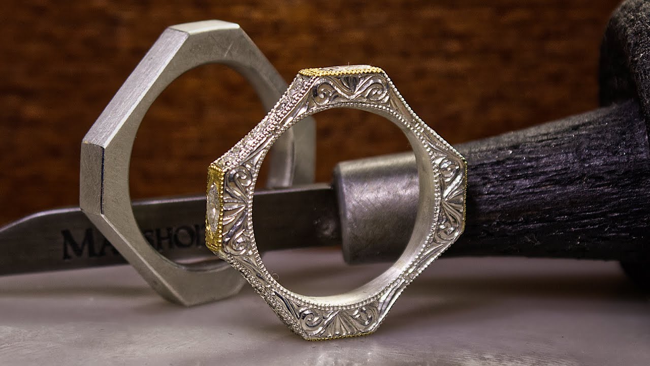 Wie man Ringe macht und von Hand graviert. Der ganze Weg. hand engraving | metal engraving by hand
