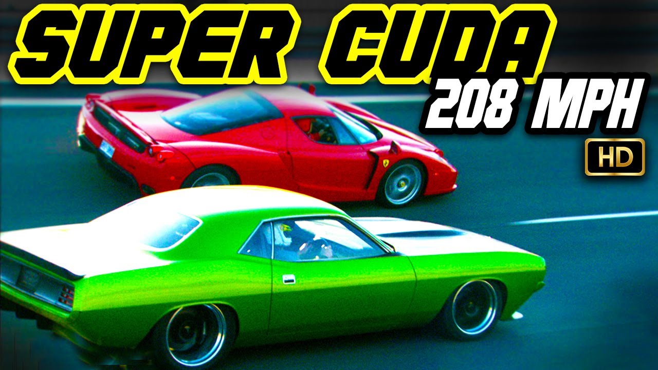 Can a custom Super Plymouth Barracuda beat a Ferrari Enzo?