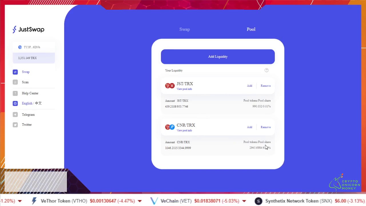 JustSwap - Tron Liquidity Pool & Coin Swap