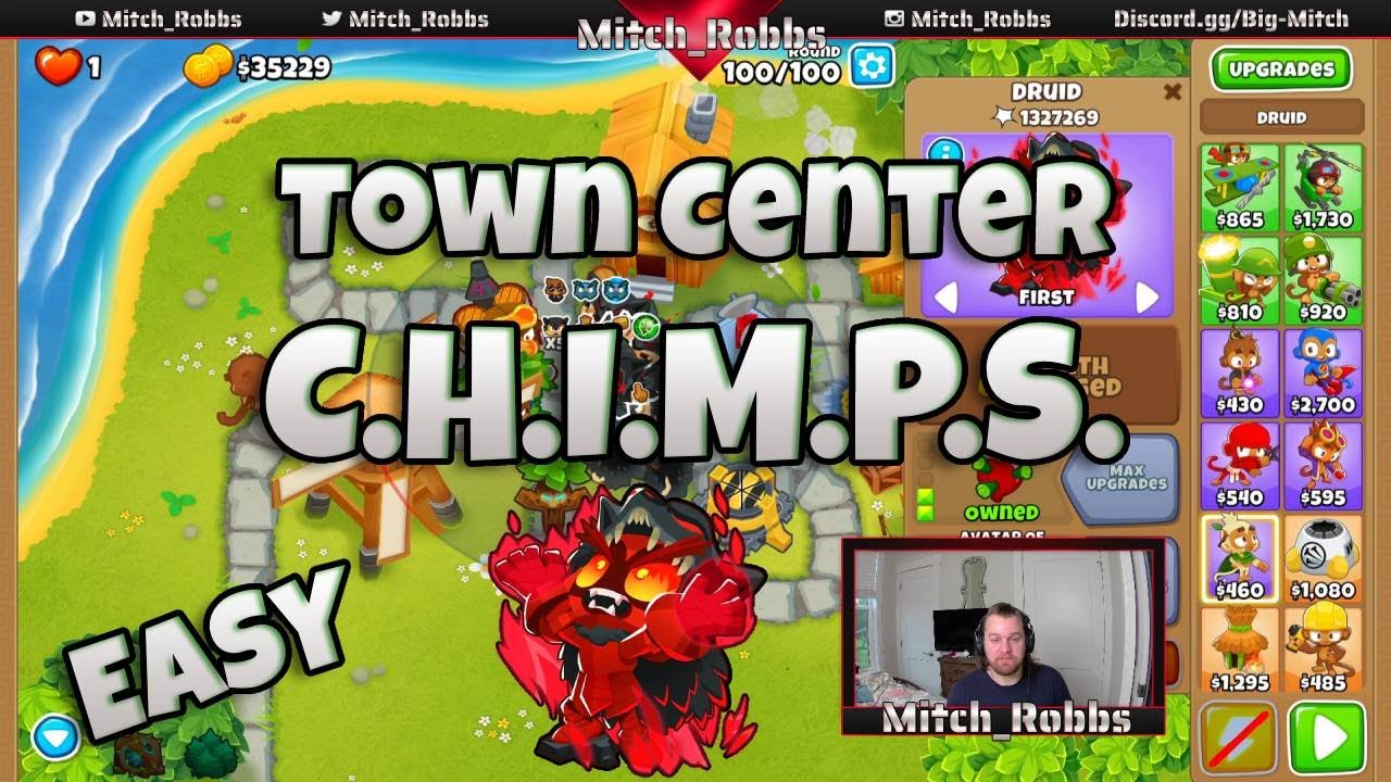 How To Beat Town Center Chimps Easily! - Bloons Tower Defense 6 Guide