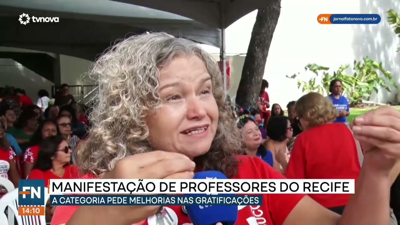 Professores do Recife fazem manifestação por melhorias nas gratificações  | #FatoNovo