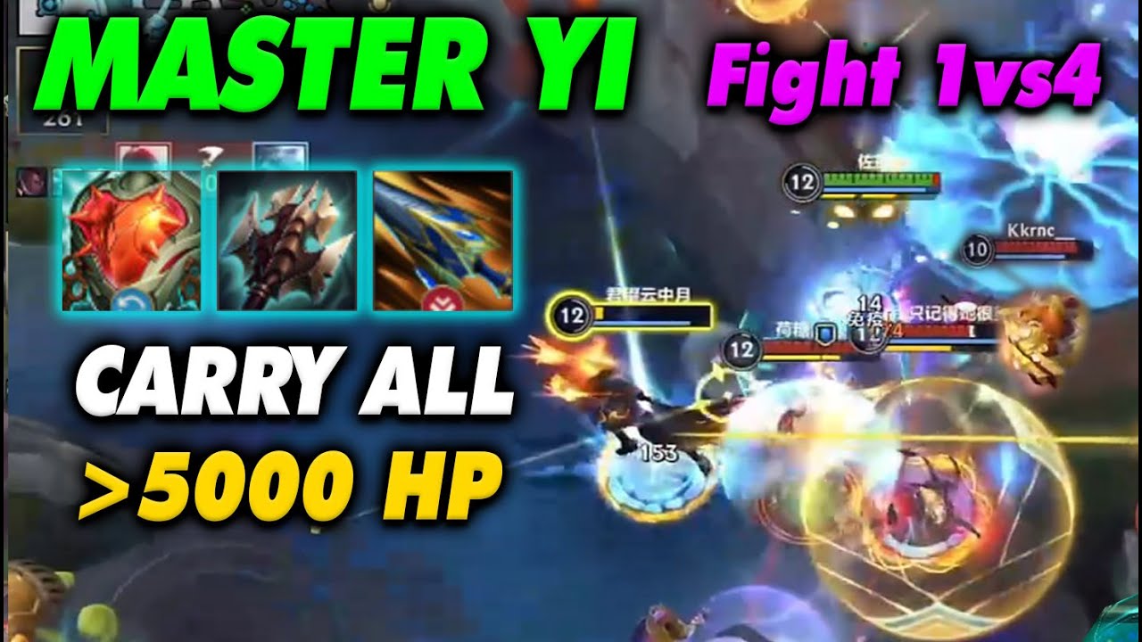 Master Yi Wild Rift | NEW Heartsteel Build 5500 HP is Broken Carry! | 4 Gameplays Sovereign China