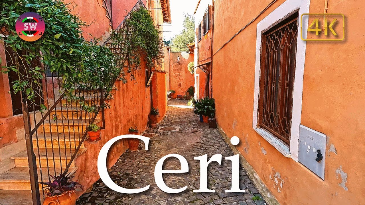 Ceri (Lazio), Italy【Walking Tour】History in Subtitles - 4K