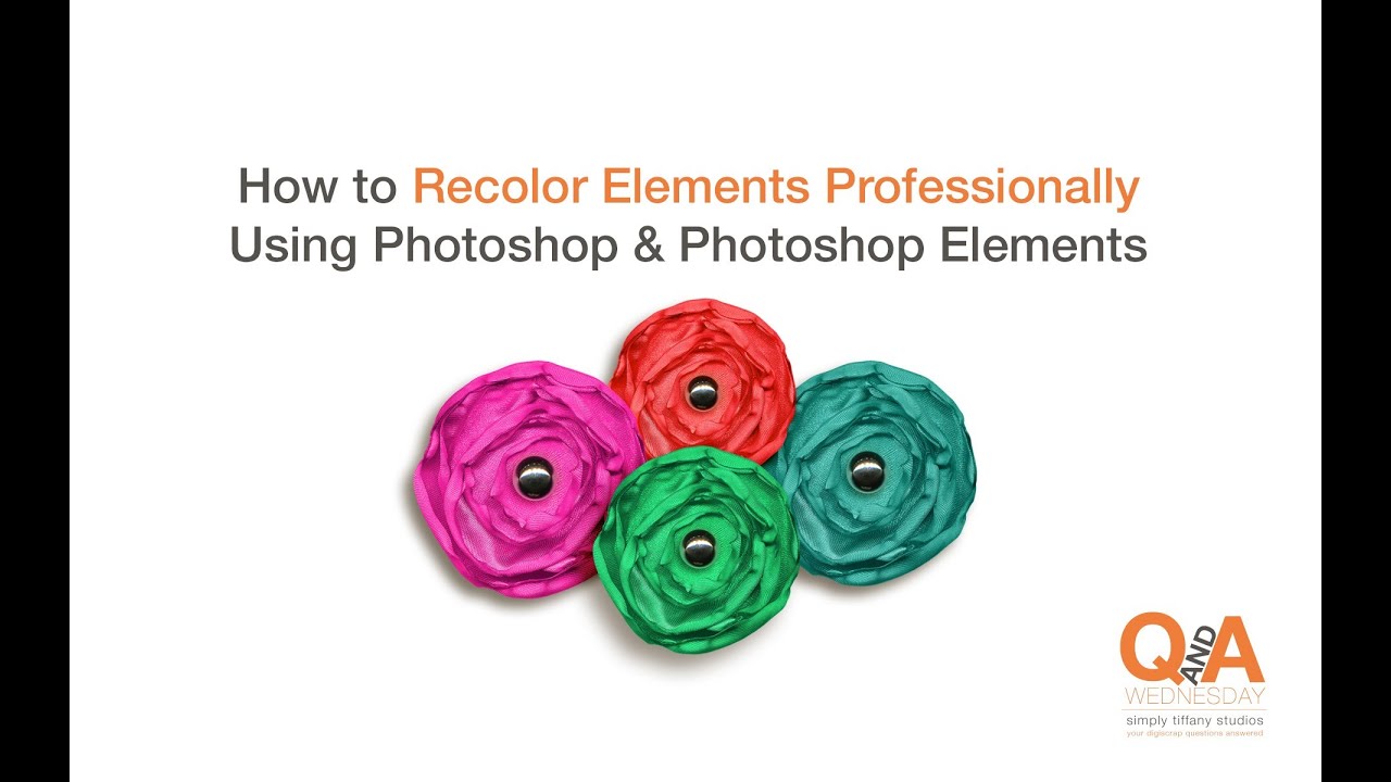 How to Recolor Elements Professionally Using Photoshop or Photoshop Elements