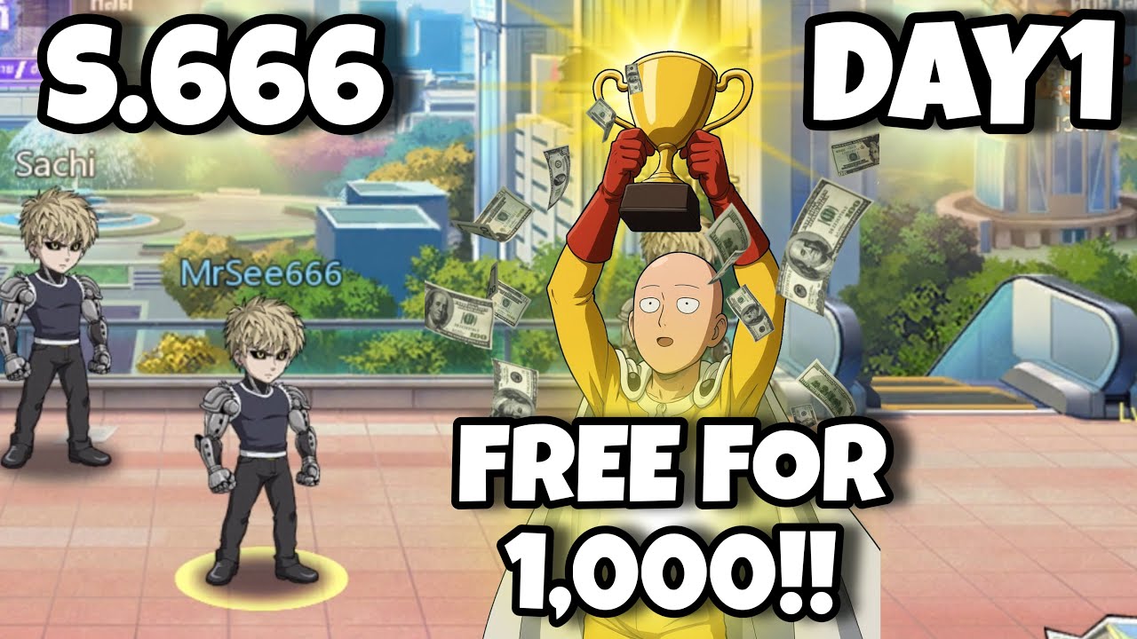แจก 1,000฿ แข่งสายฟรีที่เทพที่สุด!! S666 | ONE PUNCH MAN : The Strongest