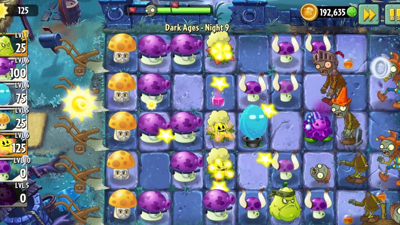 Dark Ages .. Night 8, 9, and 10 !! Plants vs Zombies 2
