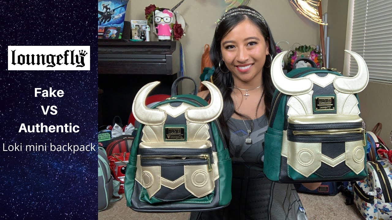 Real VS Fake Loungefly Mini Backpack (Marvel's Loki) | Nguyening Smiles