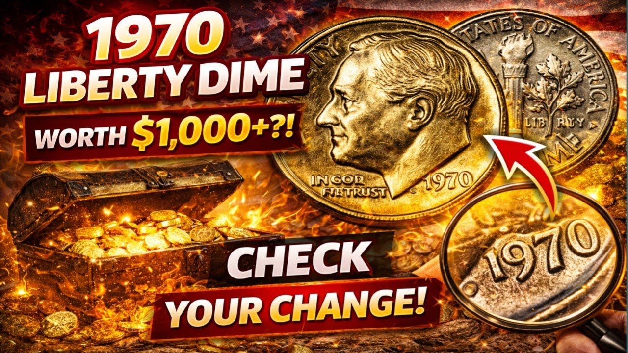 This tiny 1970 Liberty Dime could be worth $1,000+ 😱🪙#1970Dime #LibertyDime #coin 