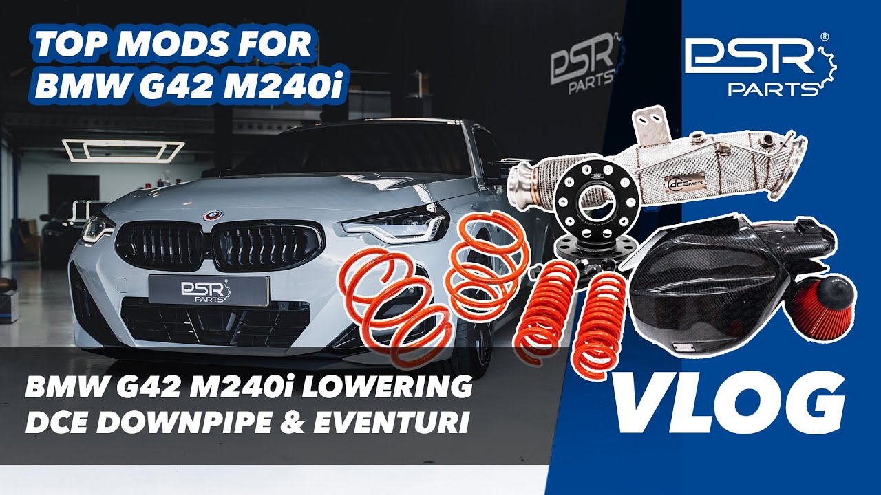 Transform The Sound & Looks Of Your BMW G42 M240i! DCE Downpipe, Eventuri Intake & Cobra Springs