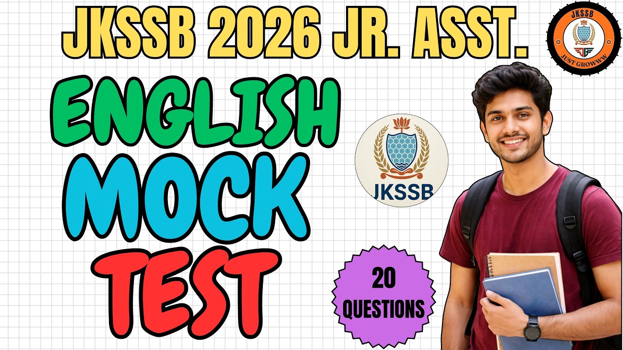 JKSSB Junior Assistant 2026 English Mock Test | Full Syllabus | Most Expected Questions 💯 #jkssb