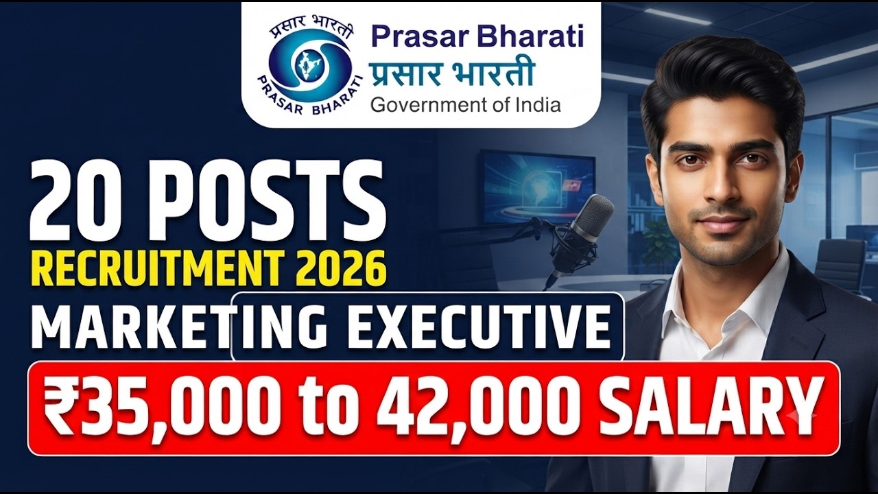 Prasar Bharati Recruitment 2026 | Marketing Executive | 20 Vacancy