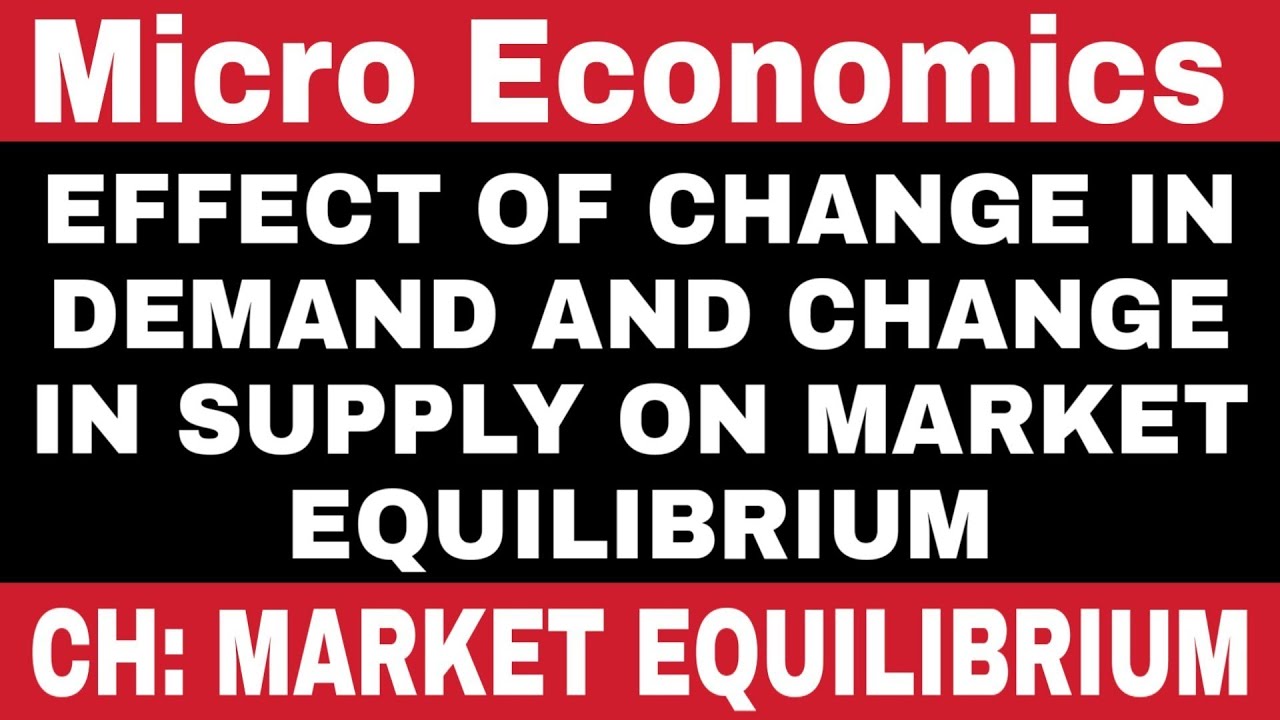 #38, Effect of Change in demand and Change in Supply on Market Equilibrium || Micro Economics ||