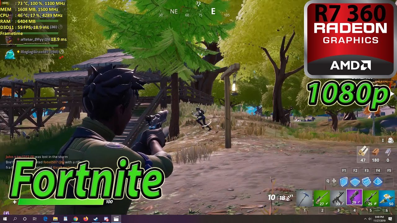 R7 360 - Fortnite Chapter 2 - 1080p