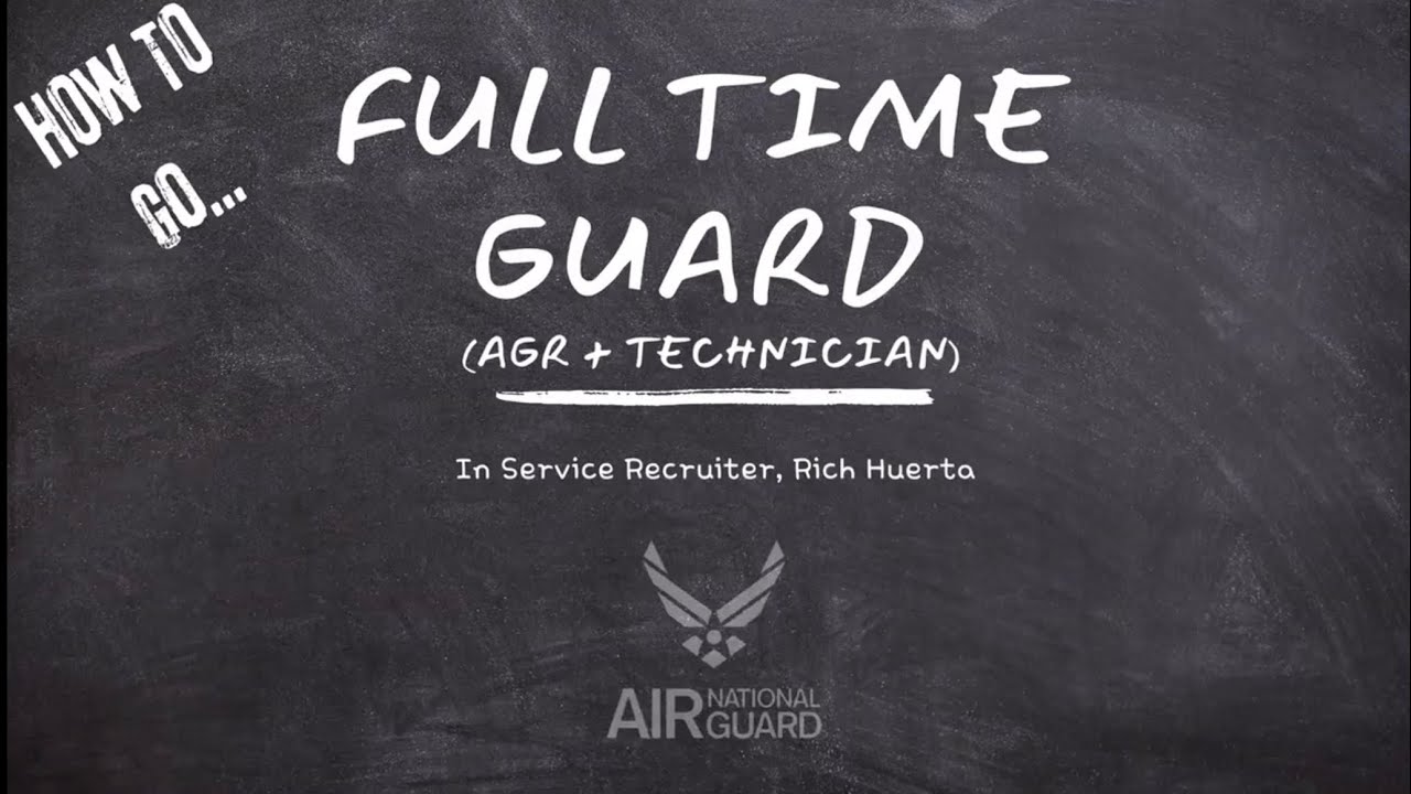 How to go full-time Air National Guard - AGR