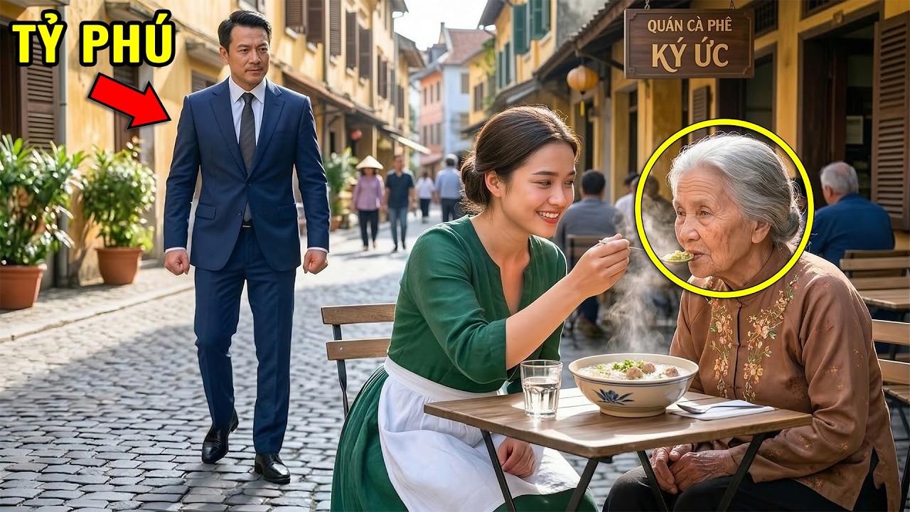 Tỷ phú chứng kiến nữ phục vụ nghèo đút cơm cho mẹ mình… sự thật phía sau khiến anh sụp đổ!