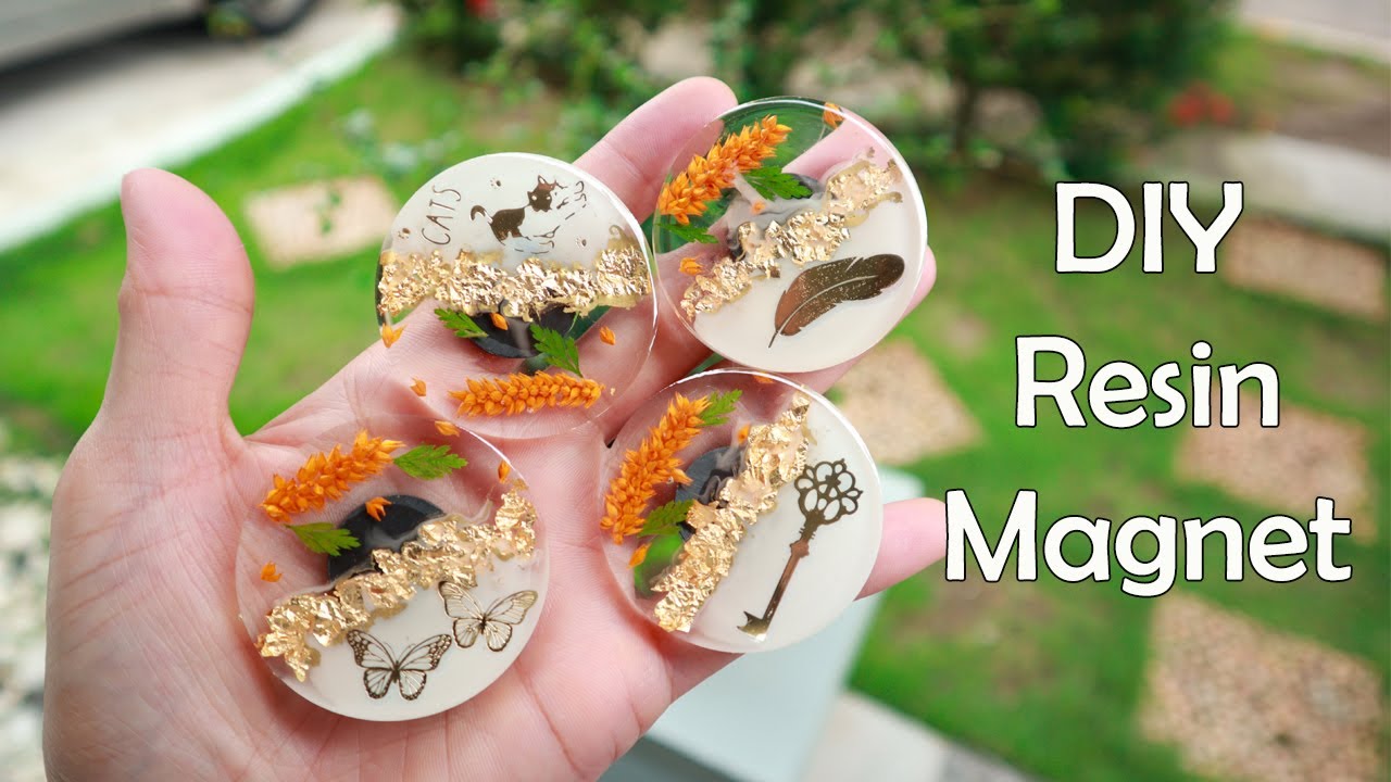 Easy Resin Magnet | Resin Fridge Magnets Idea | resin art tutorial