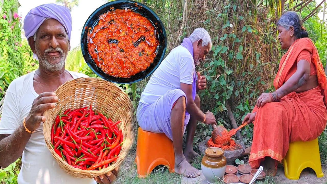 సంవత్సరం పైగా నిల్వఉండే పండు మిరపకాయ పచ్చడి కొలతలతో | Red Chilli Pickle ⁠| Cooking and Farming