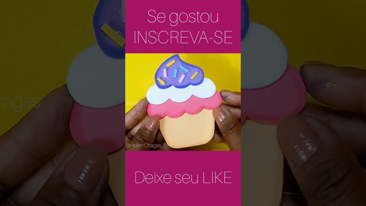 Como fazer CUPCAKE EM EVA @HellenChagas #comofazer #diy #fa&ccedil;avoc&ecirc;mesmo