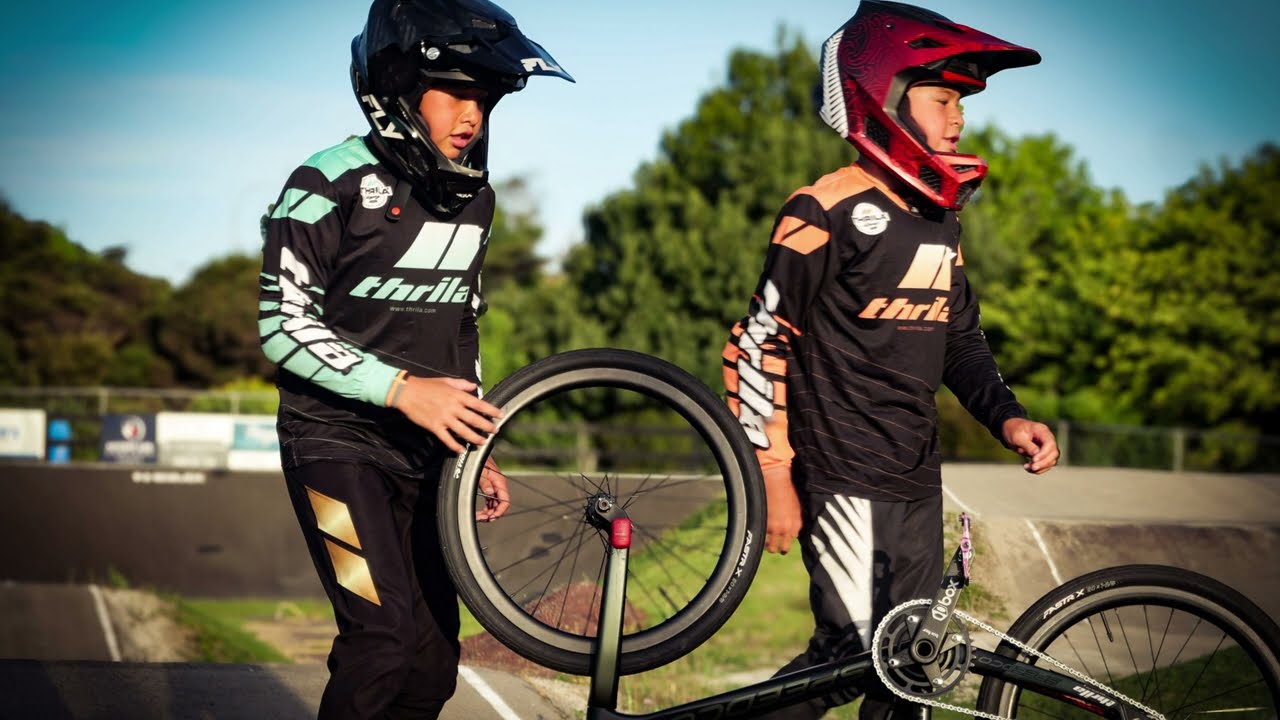 BMX Racing kids Matatini and Matuanui just play at home track NHBMX.