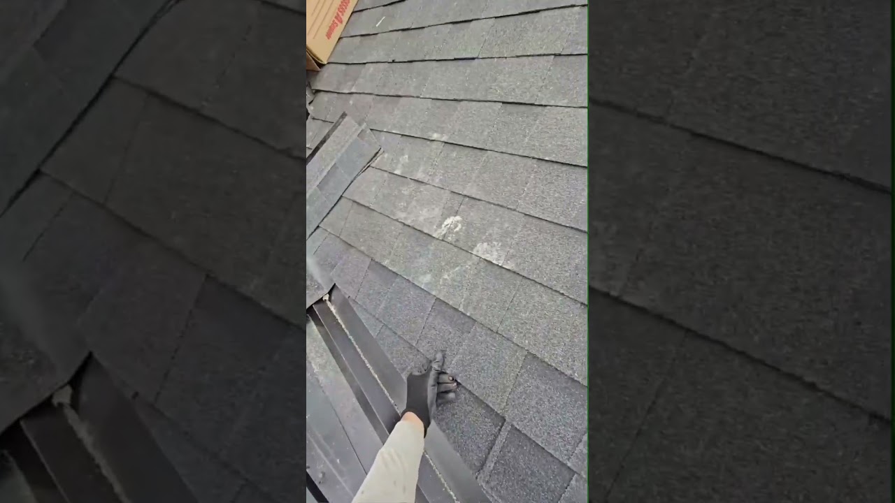 filling in shingles on valley