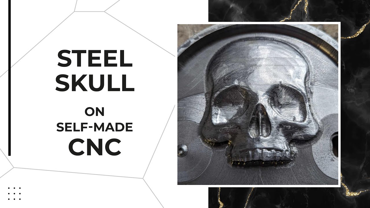 Milling a steel skull using self-made CNC. Lathe rebuild. Part 3