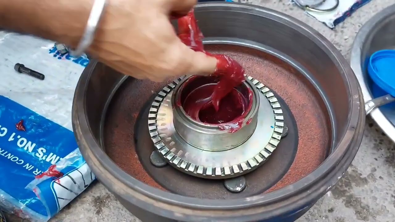 This is My First Video on How To Do Wheel Greasing of #TempoTraveller
