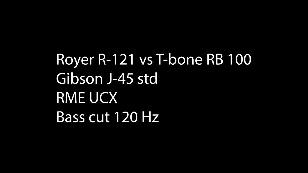 Royer R-121 vs T-bone RB 100