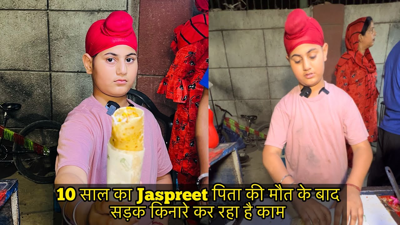10 Years Old Boy Jaspreet Selling Rolls in Delhi || Tilak Nagar || West Delhi || Delhi food