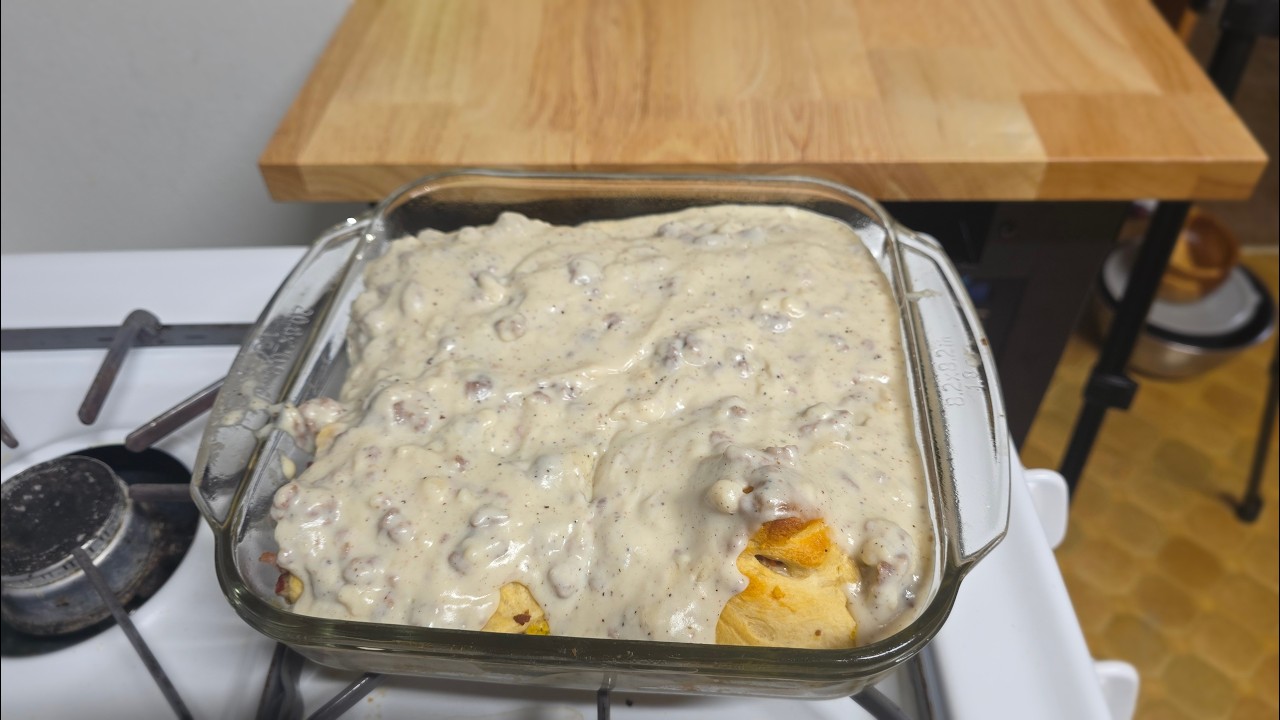 Sausage, Bacon, Egg & Gravy Cinnamon Rolls! Not Your Grandma's!