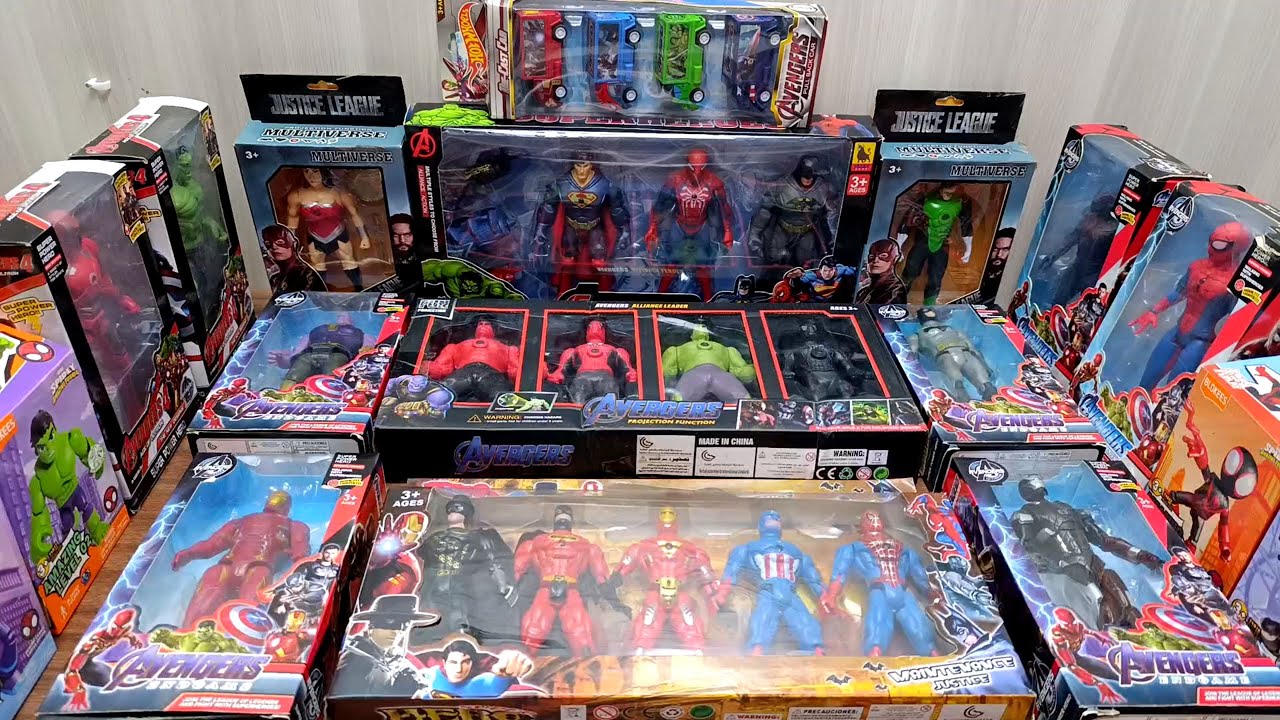 avengers superhero ironman captain america spiderman batman wonder woman toys unboxing video