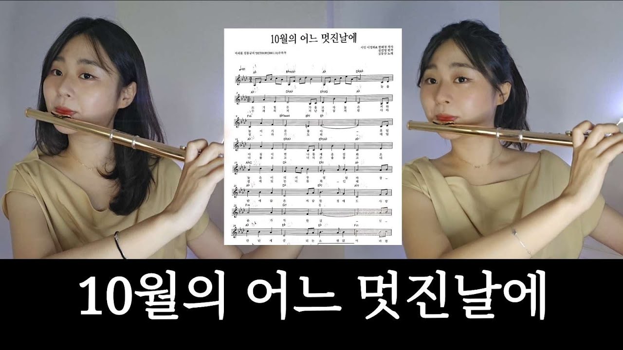 10월의 어느 멋진날에 flute cover (악보포함 )