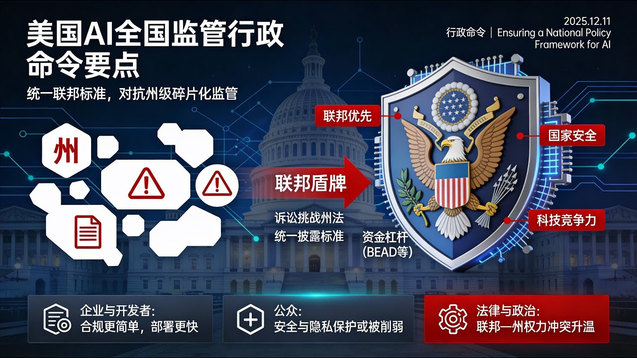 AI 监管大变局：美国联邦为何要&ldquo;封杀&rdquo;州级 AI 法律？