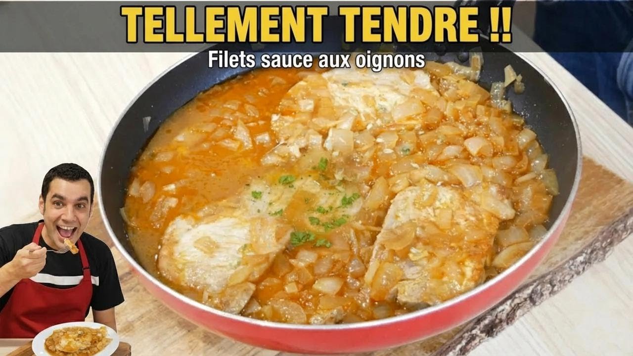 Filets de porc à la sauce à l’oignon : ultra fondants et prêts en 20 min !