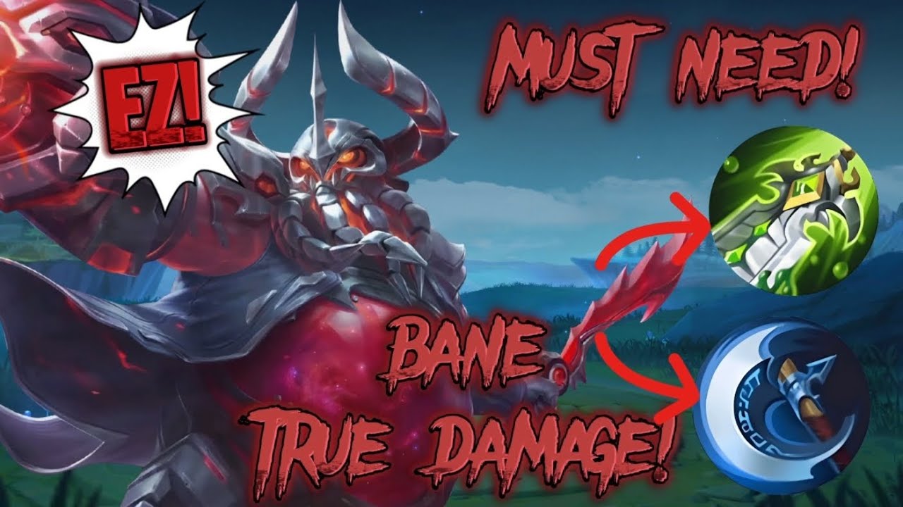 BANE CRAZY TRUE DAMAGE (MUST TRY!!) | Mobile Legends |
