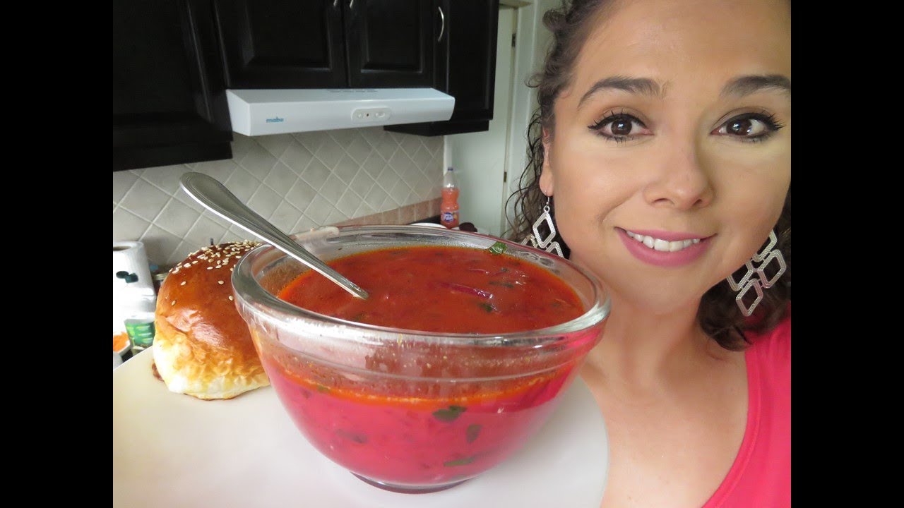 Crema de betabel con zanahoria/Sopa rusa/Marisolpink