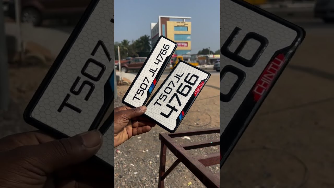 ￼ ￼  gel number plate / 3D gel numbers plate ￼making process #number #bikenumberplate  #plates