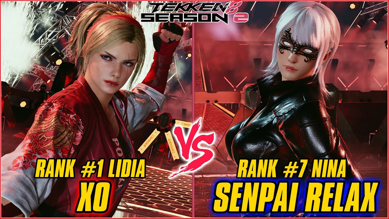 TEKKEN 8 | XO (RANK #1 LIDIA) vs SENPAI RELAX (RANK #7 NINA) | TEKKEN 8 RANKED MATCH