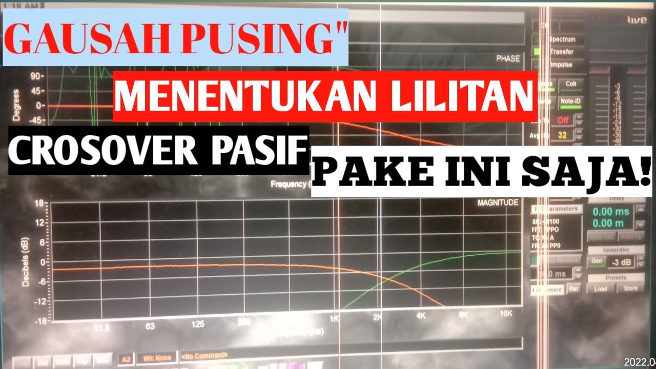 Menentukan & Menghitung Titik crosover pasif, Desain crosover pasif. PART 2